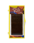 Rili Cookie milk chocolate brown eyelash extensions 16 line mix tray - professional lash supplies