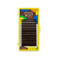 Rili Choco rich chocolate brown eyelash extensions 16 line mix tray - professional lash supplies