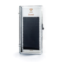 Brown eyelash extensions 20-line mix tray by Lovely US with up to 13,000 natural-looking lashes