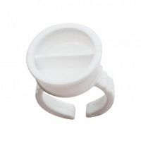 White plastic ring on a white background
