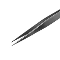 Straight isolation tweezers for eyelash extensions by Lovely with hand-sharpened tips for precise lash isolation